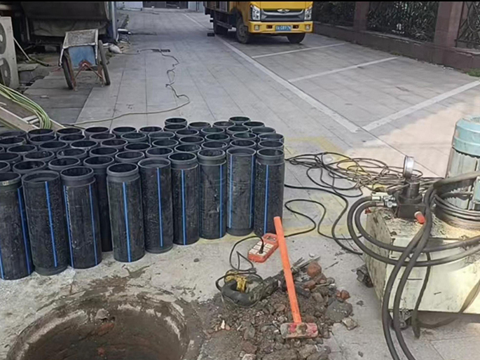 西夏PE置换管厂家 DN315置换管 非开挖管短管置换